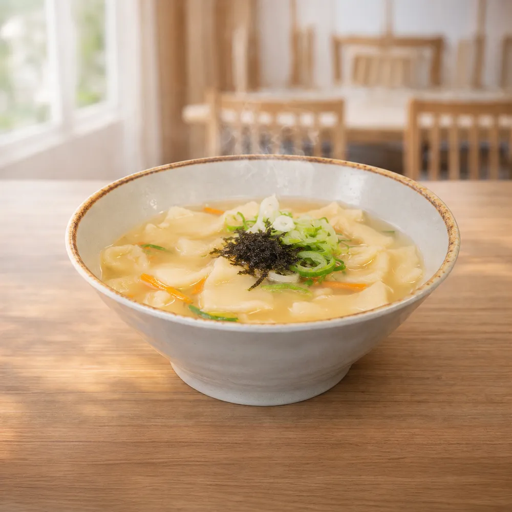 오늘은수제비 대표 메뉴 — 김이 오르는 정통 수제비 한 그릇